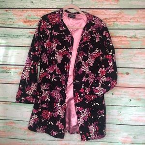 Angie Cherry Blossom Trench Coat Jacket Cotton XL